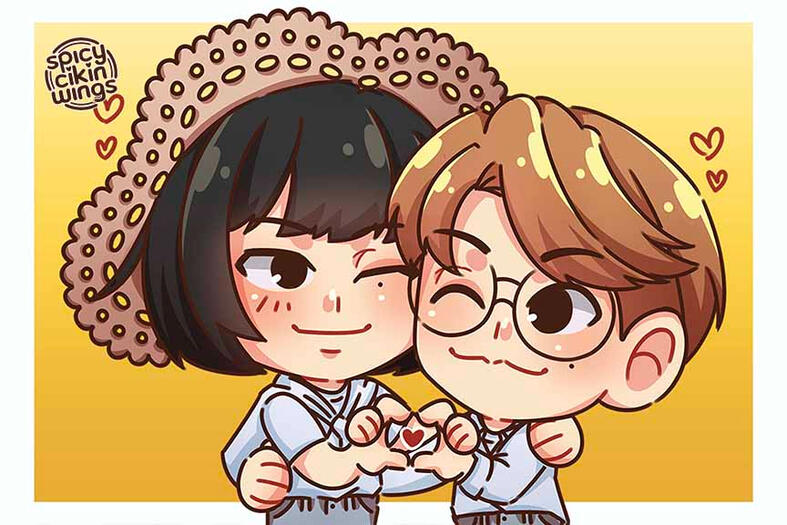 Personal work; fanart of HAN and Hyunjin from Stray Kids Personal work; fanart of HAN and Hyunjin from Stray Kids